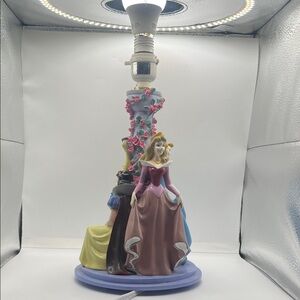 Vintage Disney Princess Collectable Table Lamp (Lamp Shade Not Included/Works)